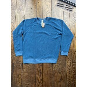 Patagonia Men's Reversible Shearling Crew Wavy Blue Size XL New With Tags